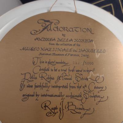 "Adoration" Vintage Limited Edition Collector's Relief Sculpture Plate with Original Box