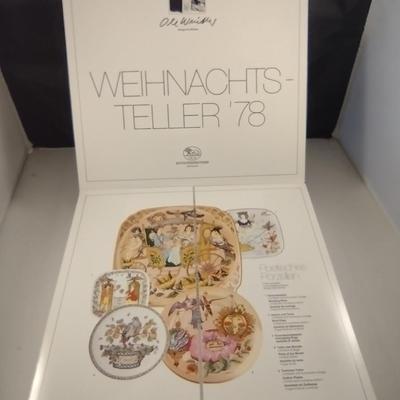 Vintage 1978 Hutschenreuther Weihnachtsteller Plate with Original Box