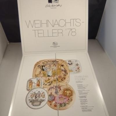 Vintage 1978 Hutschenreuther Weihnachtsteller Plate with Original Box
