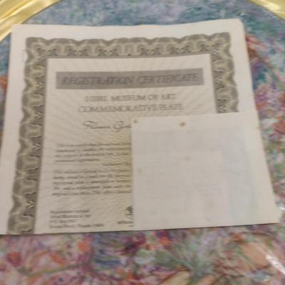 'Flower Girl of Provence' by Edna Hibel Commemorative Plate with Box- Approx 13" in Diameter