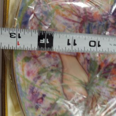 'Flower Girl of Provence' by Edna Hibel Commemorative Plate with Box- Approx 13" in Diameter
