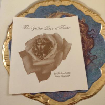 Pair of Collector's Plates Female and Floral Designs- Original Boxes Included