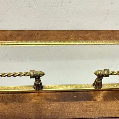 Late 20th Century Hollywood Regency Stylebuilt Rope Tassel Glass Vanity Tray