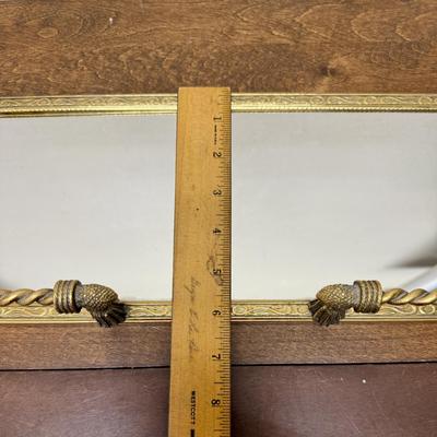 Late 20th Century Hollywood Regency Stylebuilt Rope Tassel Glass Vanity Tray