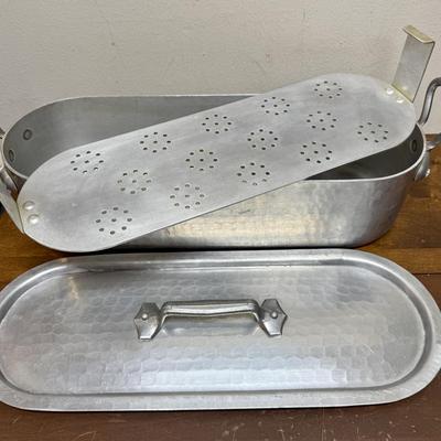 Vintage French Tournus Aluminum Fish Kettle 3 pieces