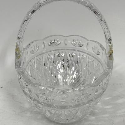 Vintage Beautiful Bride's Basket Clear Lead Crystal