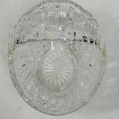 Vintage Beautiful Bride's Basket Clear Lead Crystal