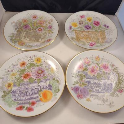 Davis Carroll's 'Floral Heirlooms' Limited Edition Collector's Plates- Set of Four