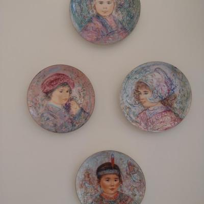 Collection of Edna Hibel Collector's Plates- Set of Four