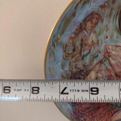 Collection of Edna Hibel Collector's Plates with Wall Hangers- Set of Four