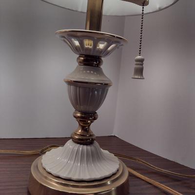 Pair of Lenox Lighting by Quoizel Table Top Lamps with Original Shades- Approx 24" Tall