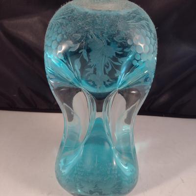 Clear Glass/Crystal Decanter with Stopper- Approx 12" Tall