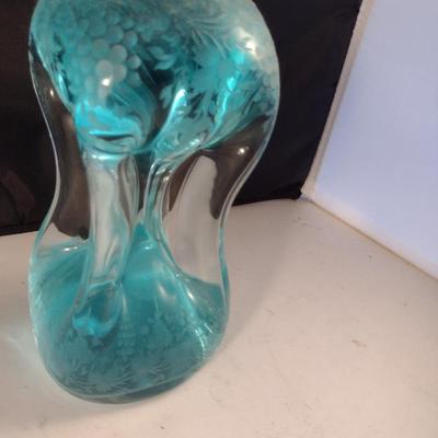 Clear Glass/Crystal Decanter with Stopper- Approx 12" Tall