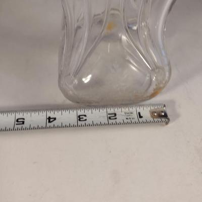 Clear Glass/Crystal Decanter with Stopper- Approx 11" Tall