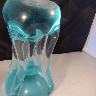 Clear Glass/Crystal Decanter with Stopper- Approx 11" Tall