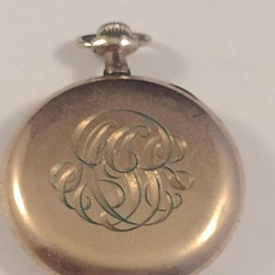 Illinois Watch Co. Solid Gold Case Pocket Watch- 17 Jewels