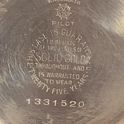 Illinois Watch Co. Solid Gold Case Pocket Watch- 17 Jewels