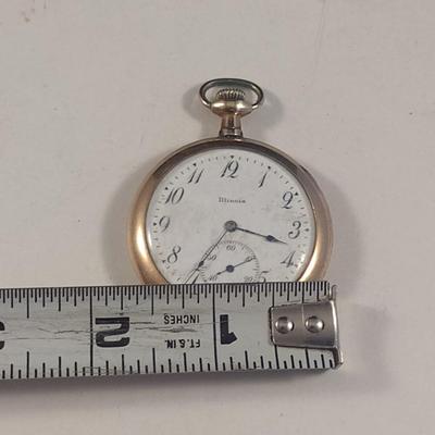 Illinois Watch Co. Solid Gold Case Pocket Watch- 17 Jewels