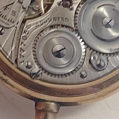 Illinois Watch Co. Solid Gold Case Pocket Watch- 17 Jewels