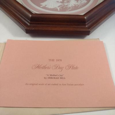 Framed Vintage Mother's Day Plate by Deborah Bell