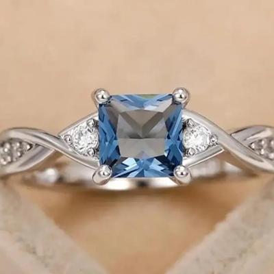 Elegant Blue Fashion Ring