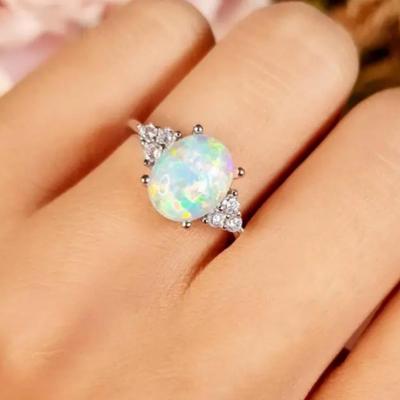 Elegant Vintage Style Opal Fashion Ring