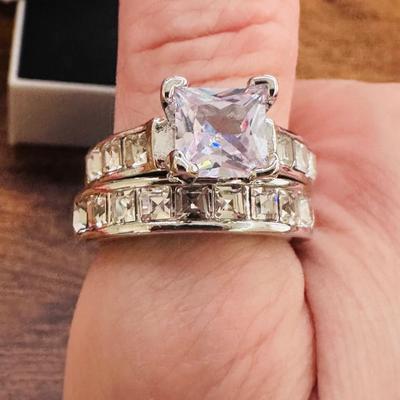 2 Piece Gorgeous Silver Ring Set