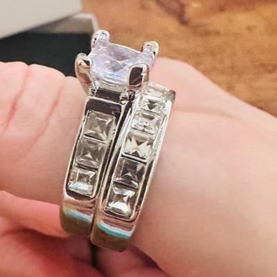2 Piece Gorgeous Silver Ring Set