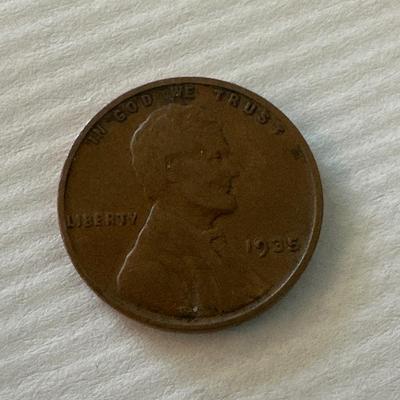 1935 Wheat Penny No Mint Mark