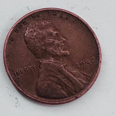 1942 No Mint Mark Wheat Penny