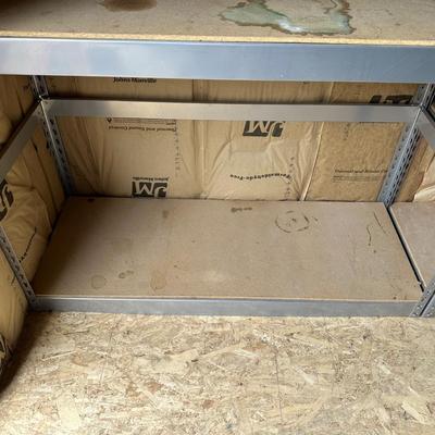 HEAVY DUTY STORAGE SHELF WITH WOOD SHELVES
