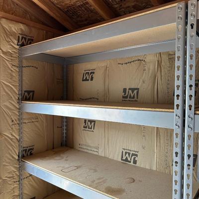 HEAVY DUTY STORAGE SHELF WITH WOOD SHELVES