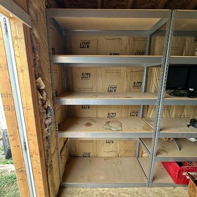 HEAVY DUTY STORAGE SHELF WITH WOOD SHELVES