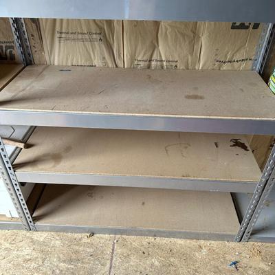 HEAVY DUTY STORAGE SHELF WITH WOOD SHELVES