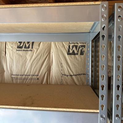 HEAVY DUTY STORAGE SHELF WITH WOOD SHELVES