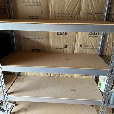 HEAVY DUTY STORAGE SHELF WITH WOOD SHELVES