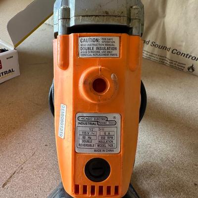 BULLS EYE STUD FINDER, AIR NAILER/STAPLER AND A CORDED POWER DRILL