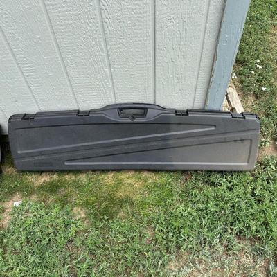 HARD SIDED GUN CASE, GUN REST, EYES AND HEARING PROTECTION, TARGETS AND GAME CALLS