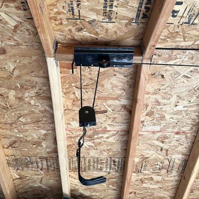 2 BIKE LIFTS/HOISTS FOR EASY STORAGE