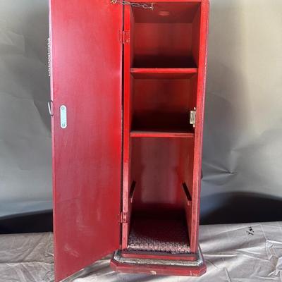 Alabama Black Gold Antique Replica Gas Pump Wood CD / DVD Holder Cabinet 33"