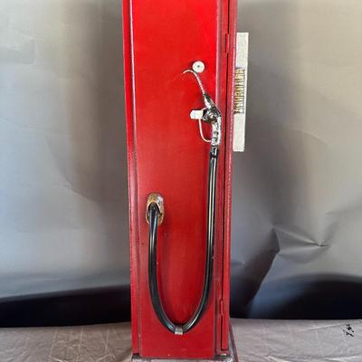 Alabama Black Gold Antique Replica Gas Pump Wood CD / DVD Holder Cabinet 33"
