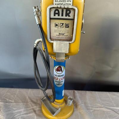 Handmade Tin Gilmore Gasoline Red Lion Model Bank - Gas Station - Air Compressor