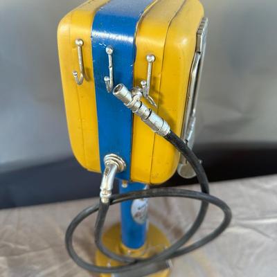 Handmade Tin Gilmore Gasoline Red Lion Model Bank - Gas Station - Air Compressor