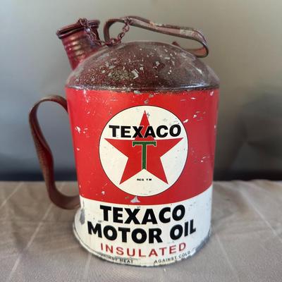 Antique Texaco Motor Oil - Insulated Oil Can