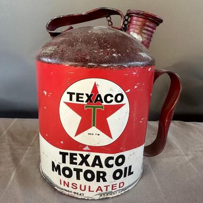 Antique Texaco Motor Oil - Insulated Oil Can