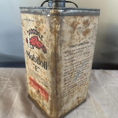 Antique Mobiloil "E" - Gargoyle Oil Can
