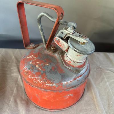 Antique Orange Oil Can