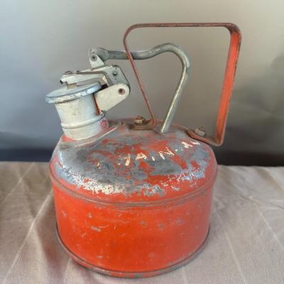 Antique Orange Oil Can