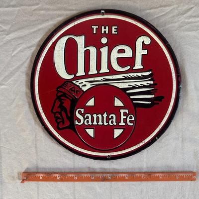 Antique "The Chief" Santa Fe Sign