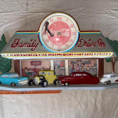 Vintage Coca-Cola Family Drive In - Wall Clock 1950s